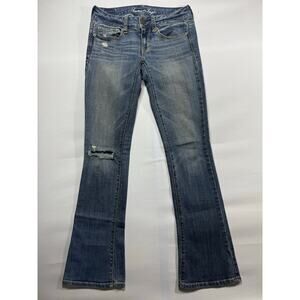 American Eagle Women's Skinny Kick Bootcut Blue Denim Jeans - Size 2 (29x31)